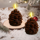🎅2024 Christmas Promos🔥Flameless Pinecone Candles Battery Operated