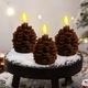 🎅2024 Christmas Promos🔥Flameless Pinecone Candles Battery Operated