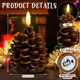 🎅2024 Christmas Promos🔥Flameless Pinecone Candles Battery Operated
