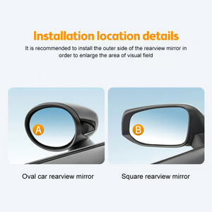 Suction Cup Car Convex Blind Spot Mirror (1 Set/2 Pcs)
