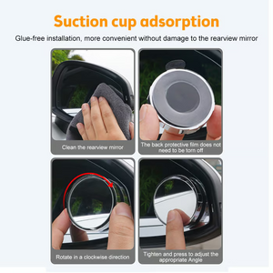 Suction Cup Car Convex Blind Spot Mirror (1 Set/2 Pcs)
